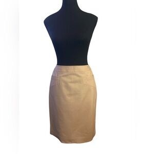 Halogen Tan Pencil Skirt Knee-Length Work 6 EUC